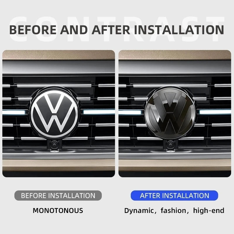 Not Affect ACC VW Car Front Grill Rear Trunk Emblem Lid Sticker For VW GTI Polo Golf MK6 Passat B6 Tiguan CC T-ROC Arteon Jetta