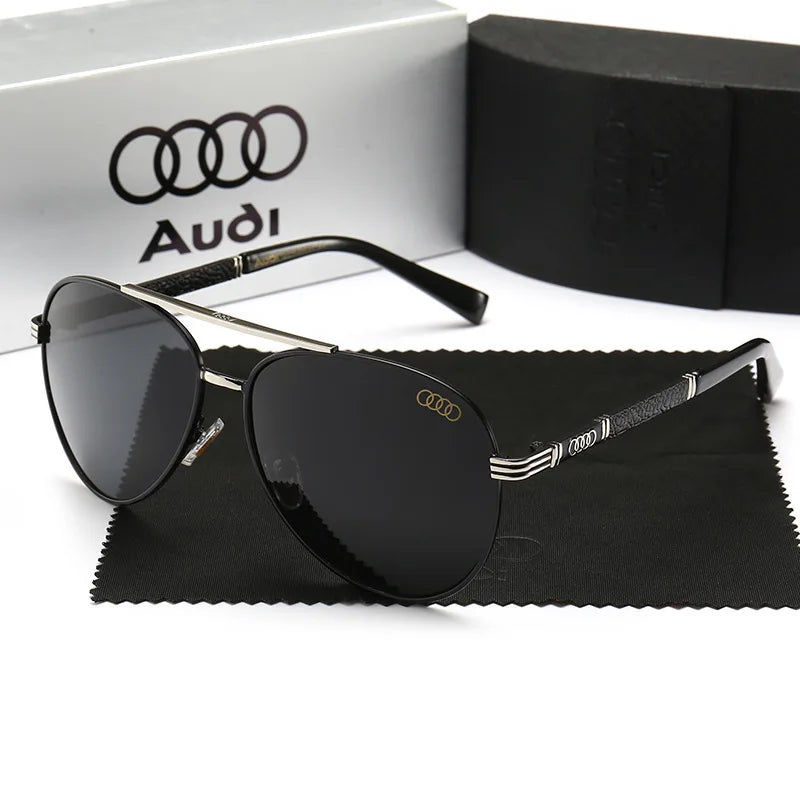 For audi High end luxury men driving polarized sunglasses, brand luxury design anti glare, men women Driver goggles gentlemanly