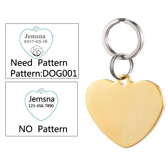 Dog ID Tag Free Engraving Name Tel Cat Collar Harness Pendant Clothes Accessories For Pet Custom Puppy Kitten Leash Pet Supplies