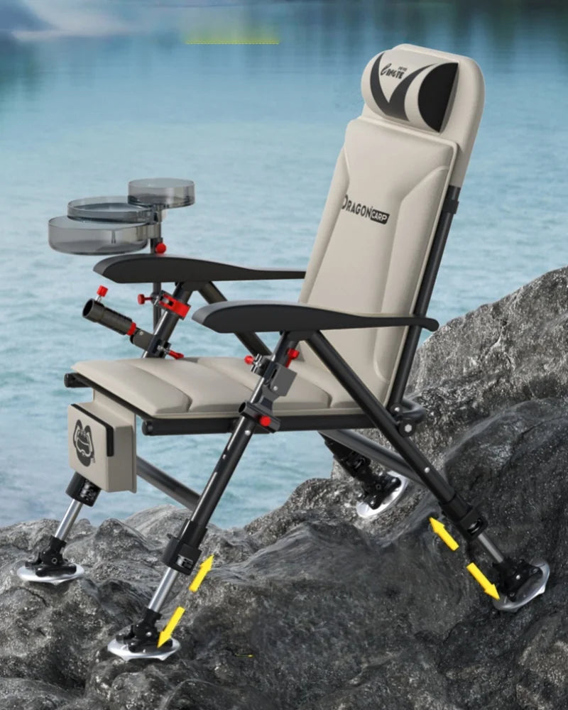 All Terrain European Fishing Chair Multi function Wild Diaotai Folding Portable Fishing Chair Can Be Reclining Fishing Chair