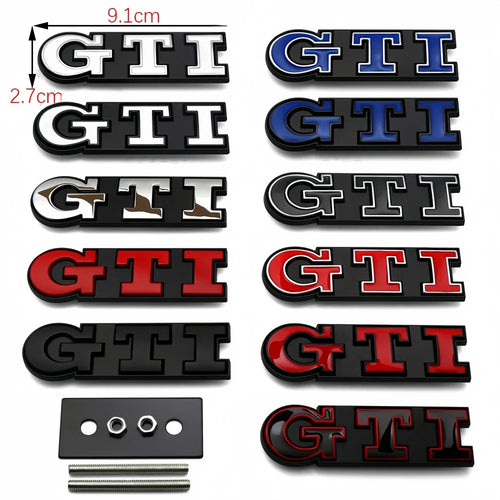 3D Metal GTI Grille Emblem