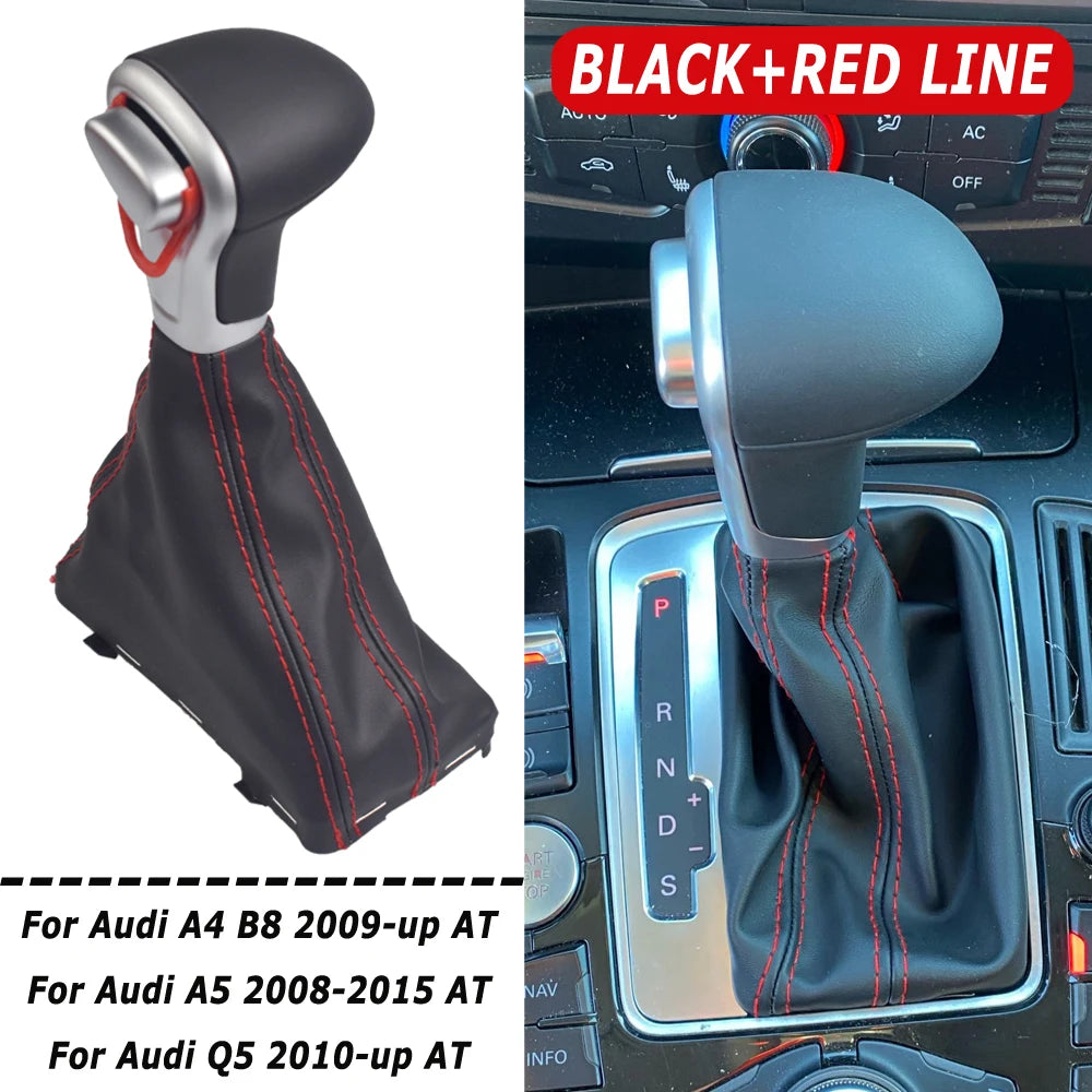 Carbon Fiber/Wood Automatic Gear Shift Knob For Audi A4 B8 2009-up/A5 2008-up/Q5 2009-2015/A6 C6 2006-2011/A6L C7 2012-2018
