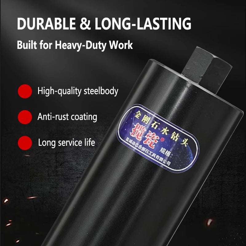 LAANCI laser weld Diamond Core Drill Bit for Reinforced Concrete – Diameter 25-254mm,400mm Total Length M22 Threaded Connection