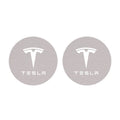 2Pcs Car Coaster Suede Mat Water Cup Anti-slip Pad Auto Interior For Tesla Model 3 Highland 2023 Model S Model X Model Y