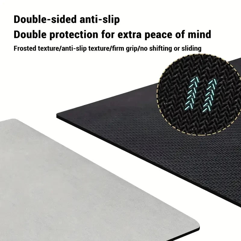 Solid color diatom mud bathroom absorbent floor mat toilet toilet stepping mat anti-slip mat home entrance mat