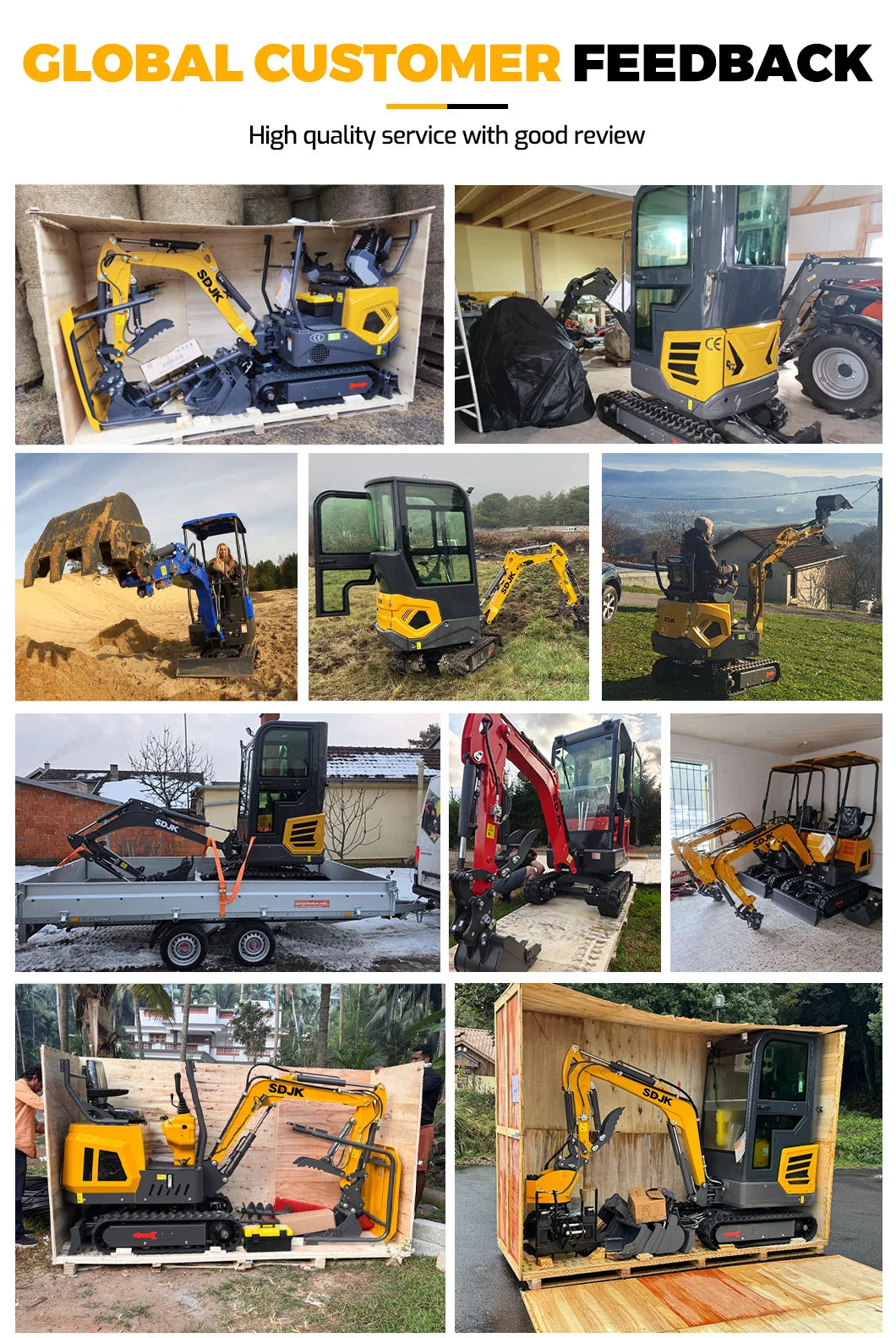 Hot selling mini excavator, multifunctional tracked agricultural mini bagger customized enclosed excavator for quick delivery