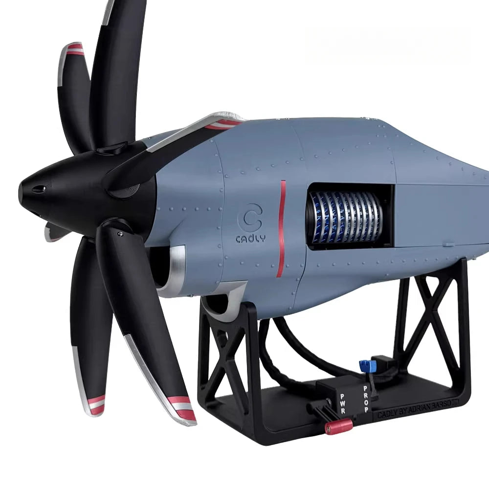 ‌C130 Aircraft Turboprop Engine Model Turbofan Engine Model Can Be Adjust Speed Desktop Ornament Toys Gift