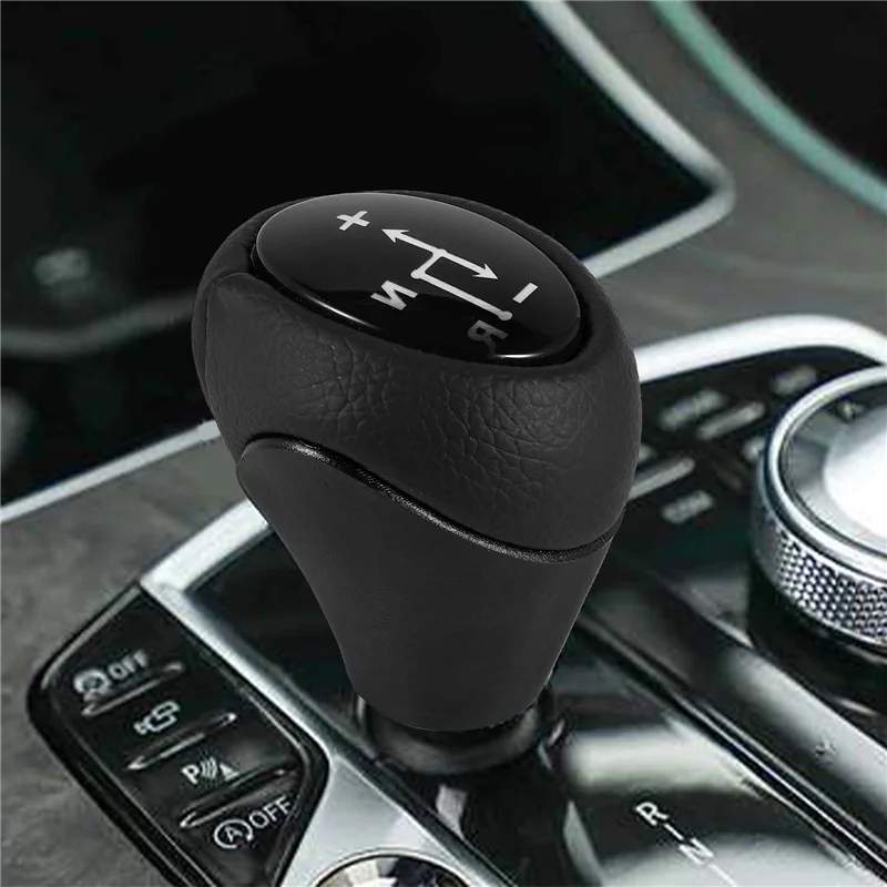 A09E-Auto Parts Leather Automatic Gear Shift Knob Lever Shifter For Mercedes Benz Smart Fortwo Roadster 450 451 Brabus Fortwo