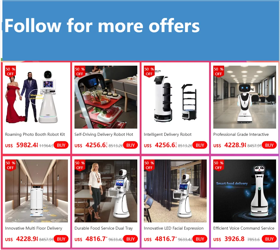AI Humanoid Reception Service Robot Self Driving Hotel Restaurant Robot SLAM VSLAM Navigation Intelligent Customer Service Robot
