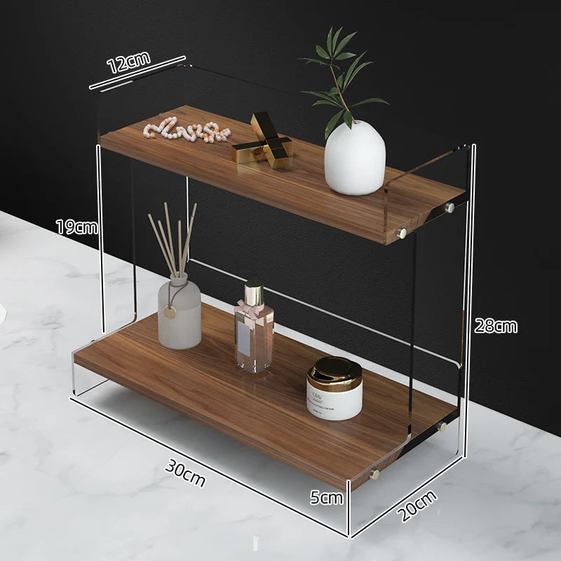 Bathroom Vanity Shelf Cosmetics Shelf Bathroom Vanity Skincare Desktop Storage Box Bathroom Organizer