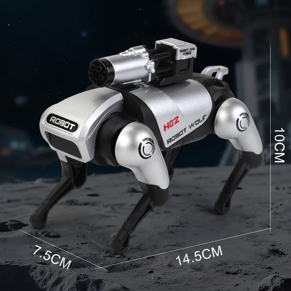 Alloy Mechanical Wolf Technology Machine Model Toy Intelligent Walking Sound Light Touch Sensing Robot Toys for Boys Presents