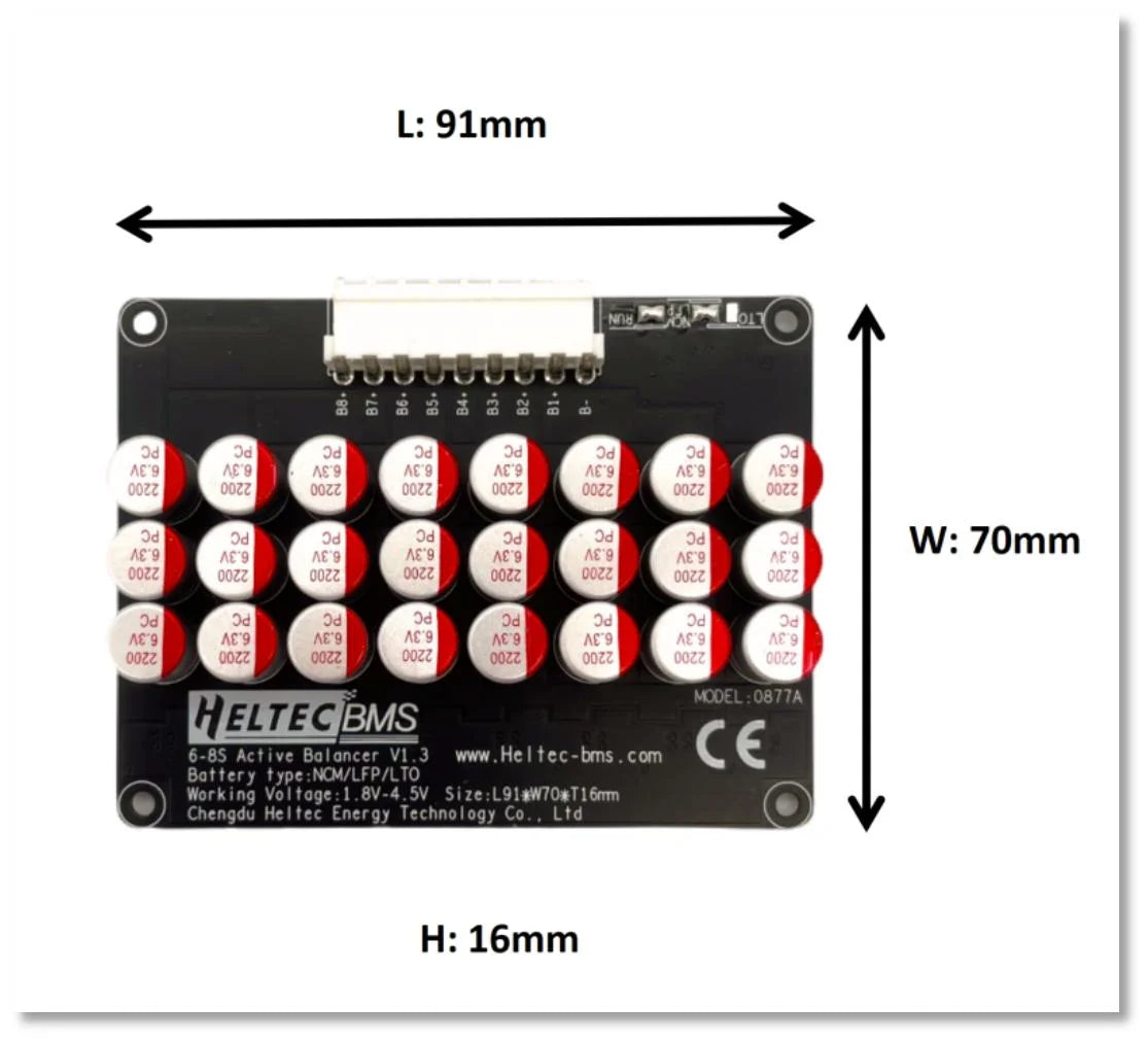 5A 5.5A  Active Equalizer Balancer Lifepo4 / Lipo/ LTO Battery Energy equalization Capacitor 3S 4S 5S 6S 7S 8S 14S 16S 20S 24S