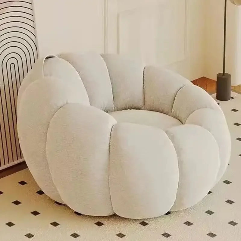 Lazy Sofa Reclining and Sleeping Cream Wind Pumpkin Pedal Bean Bag Tatami Single Small Sofa Lazy Nest Chair