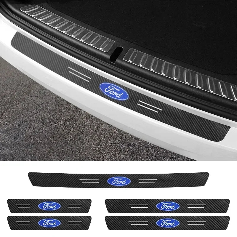 4/1Pc Carbon Fiber Car Door Edge Sill Protector Strip 3D Sticker For Ford Fiesta MK7 Mondeo MK4 ST Focus MK1 MK2 MK3 Focus 2 3 4