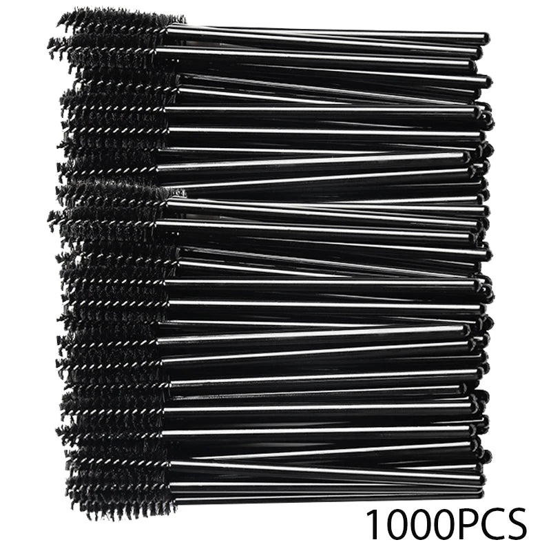 500/1000pcs Eyelash Brush Applicator Wholesale Lash Mascara Wands Brushes For Eyelash Extension Eyebrow Spoolies Beauty Tools