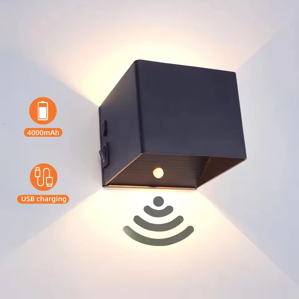 Applique murale LED rechargeable USB avec aspiration magnétique et détecteur de mouvement