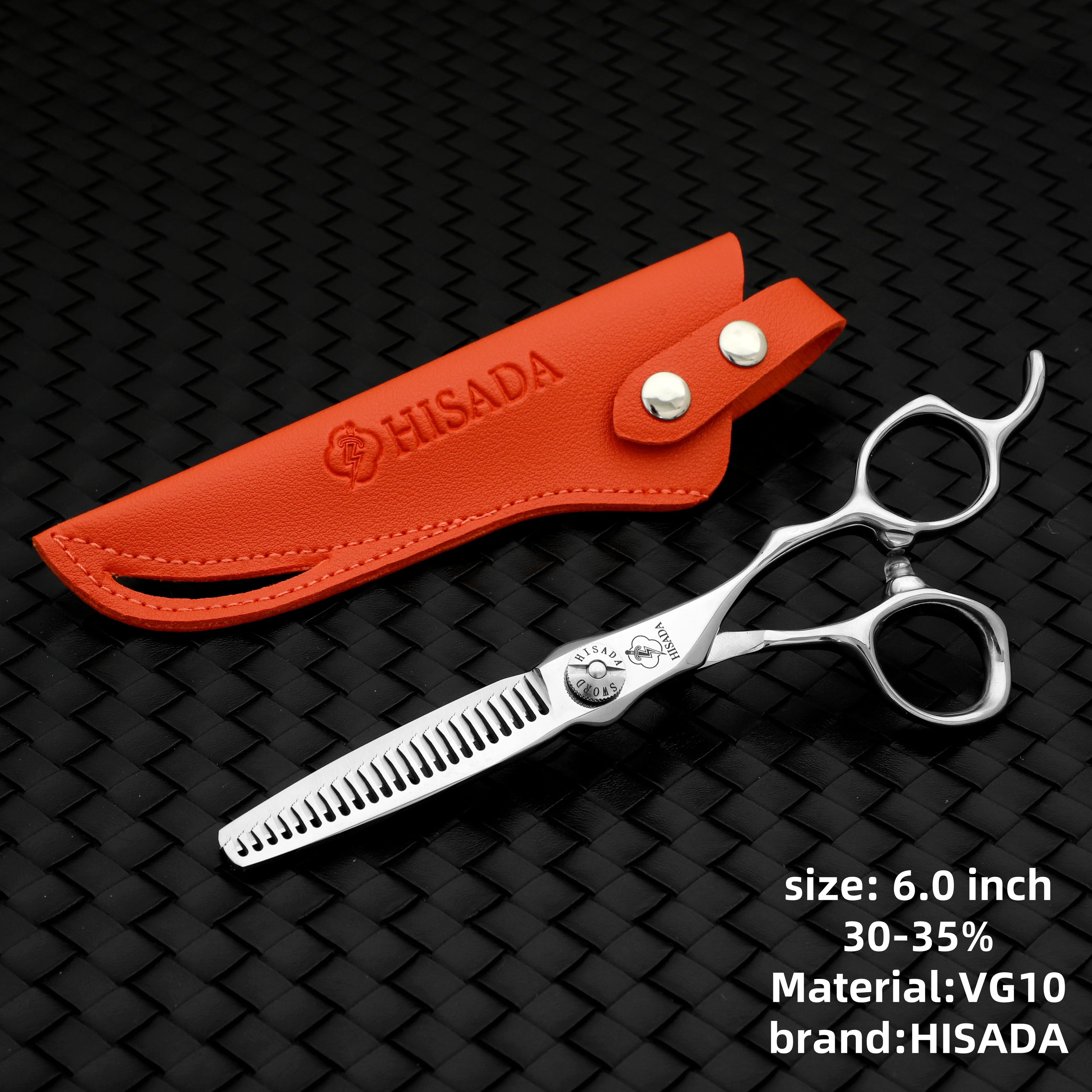 HISADA Hairdressing Scissors Professional Barber Scissors 6.0 Inch Scissors VG10 Material Professional Barber Scissors