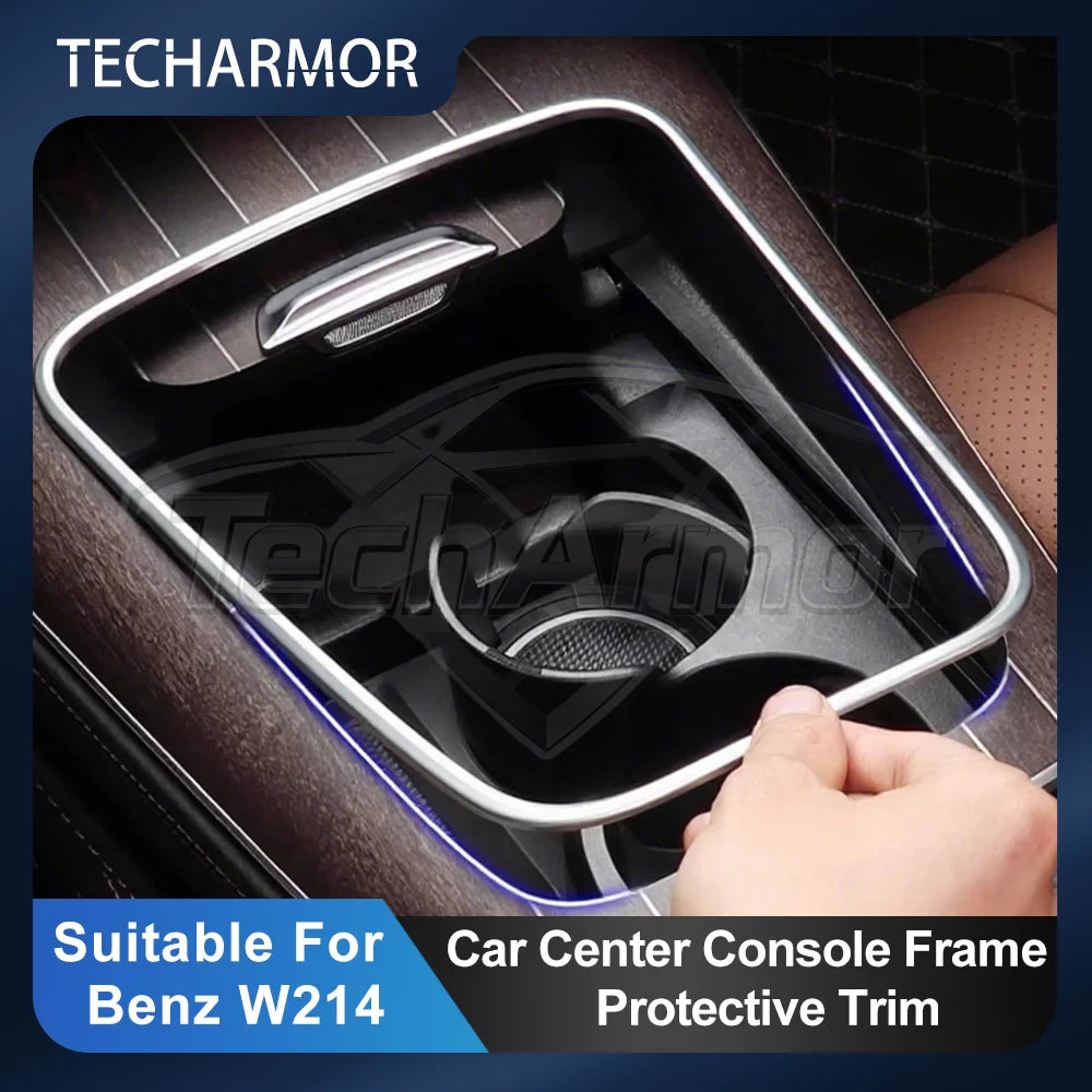 Car Center Console Control Panel Frame Decoration Edge Trim For Mercedes-Benz W214 2024-2025 Auto Interior Protector Accessories