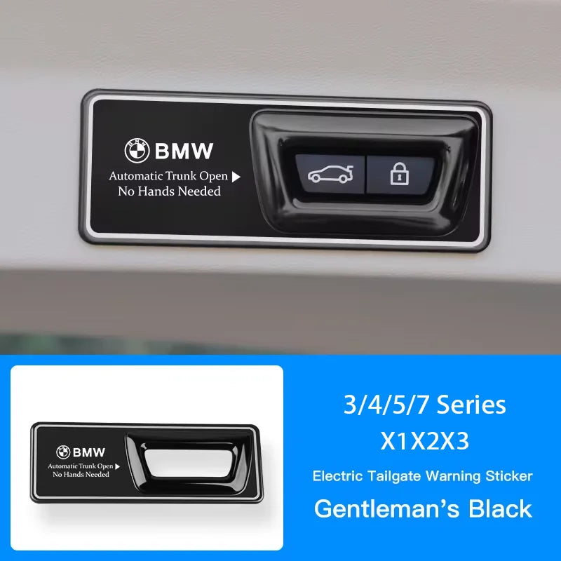 BMW Car Trunk Warning Sticker Electric Tailgate Lifting Cover For BMW M E46 E90 E60 F30 F10 E39 E36 F20 G30 G20 E87 E92 E91 E30