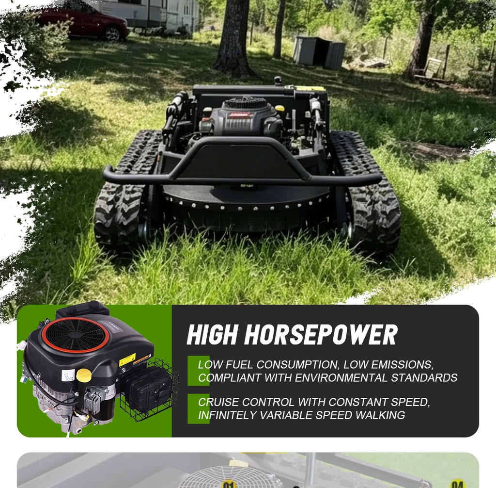 Customized Lawn Mower with Remote Control High Efficiency Low Power Consumption Suitable for Various Grass Types