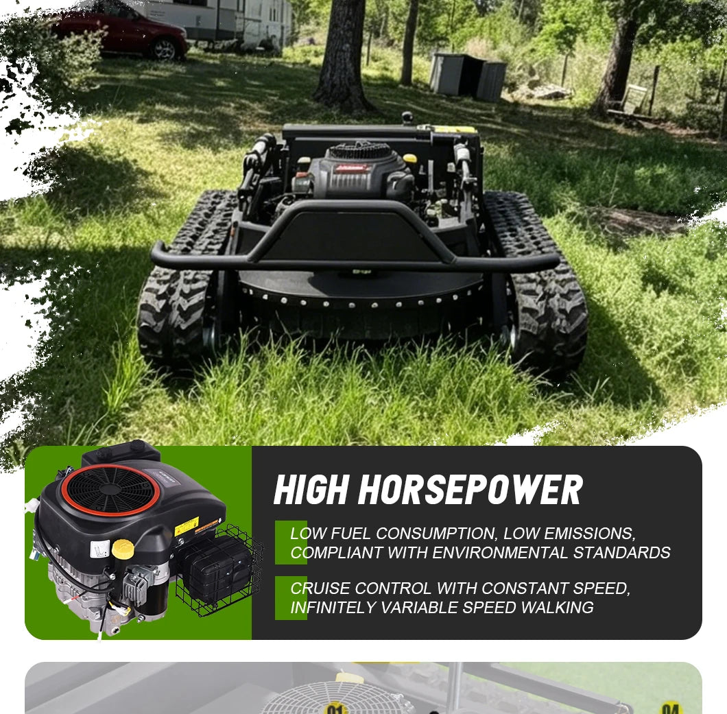 Customized Lawn Mower with Remote Control High Efficiency Low Power Consumption Suitable for Various Grass Types