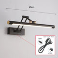 Mirror Light LED Wall Lamp Modern Bathroom Wall Light 43cm 58cm AC85 - 265V Indoor Lighting Bedroom Wall Sconces Light Fixtures