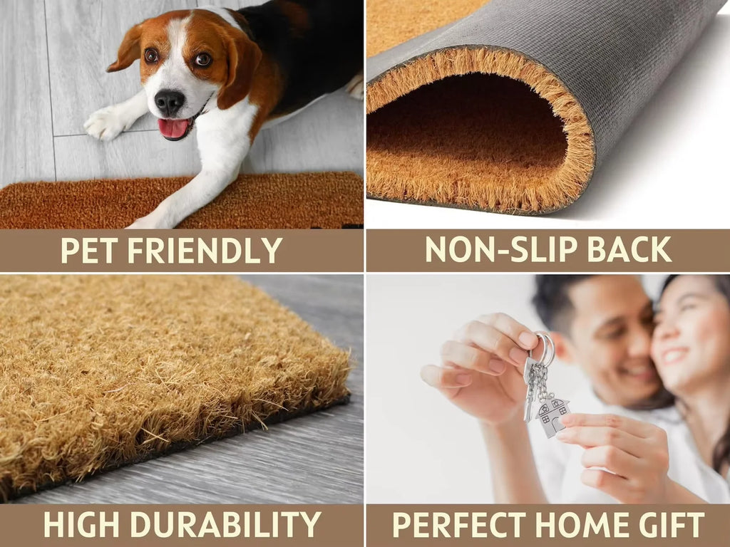 Customized Coir Doormat Logo Text Number Design Your Idea Welcome Mat Rugs for Company Home Indoor Outdoor Housewaring Gifts