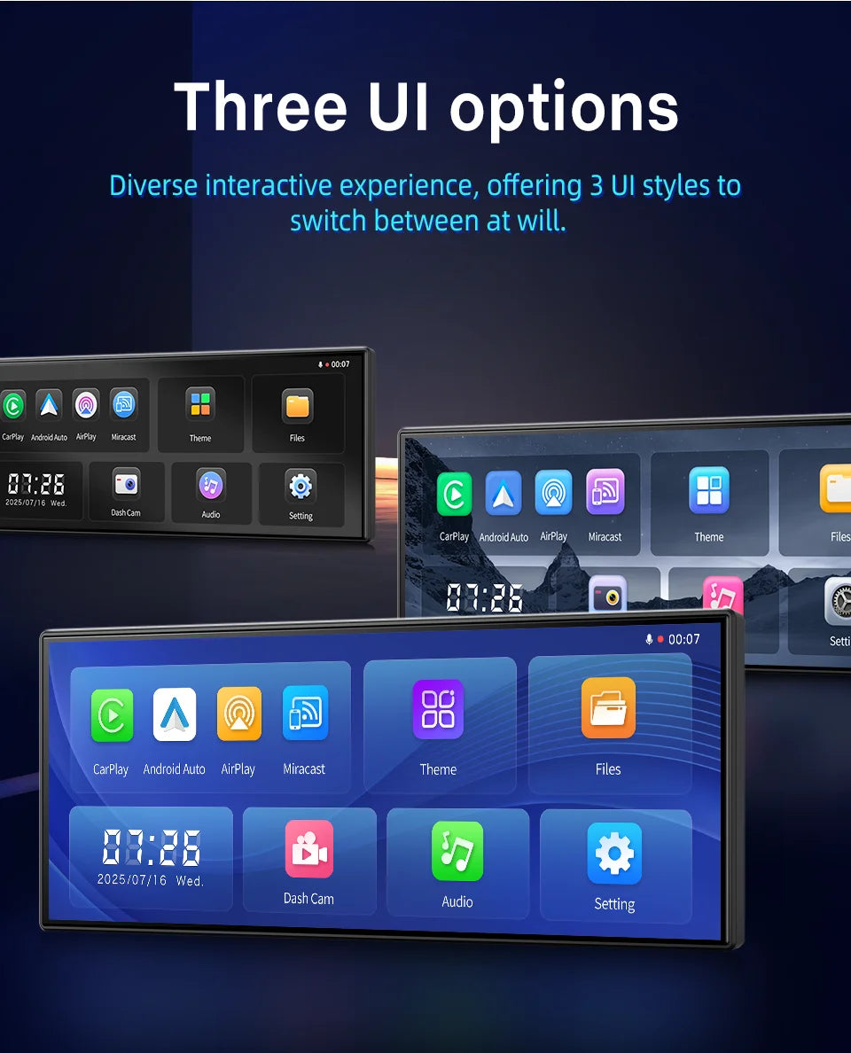 Imagebon H70 Plus 11.4" 4K QLED Car DVR Wireless CarPlay & Android Auto ADAS Dash Cam WiFi AUX GPS Navigation Loop Recording