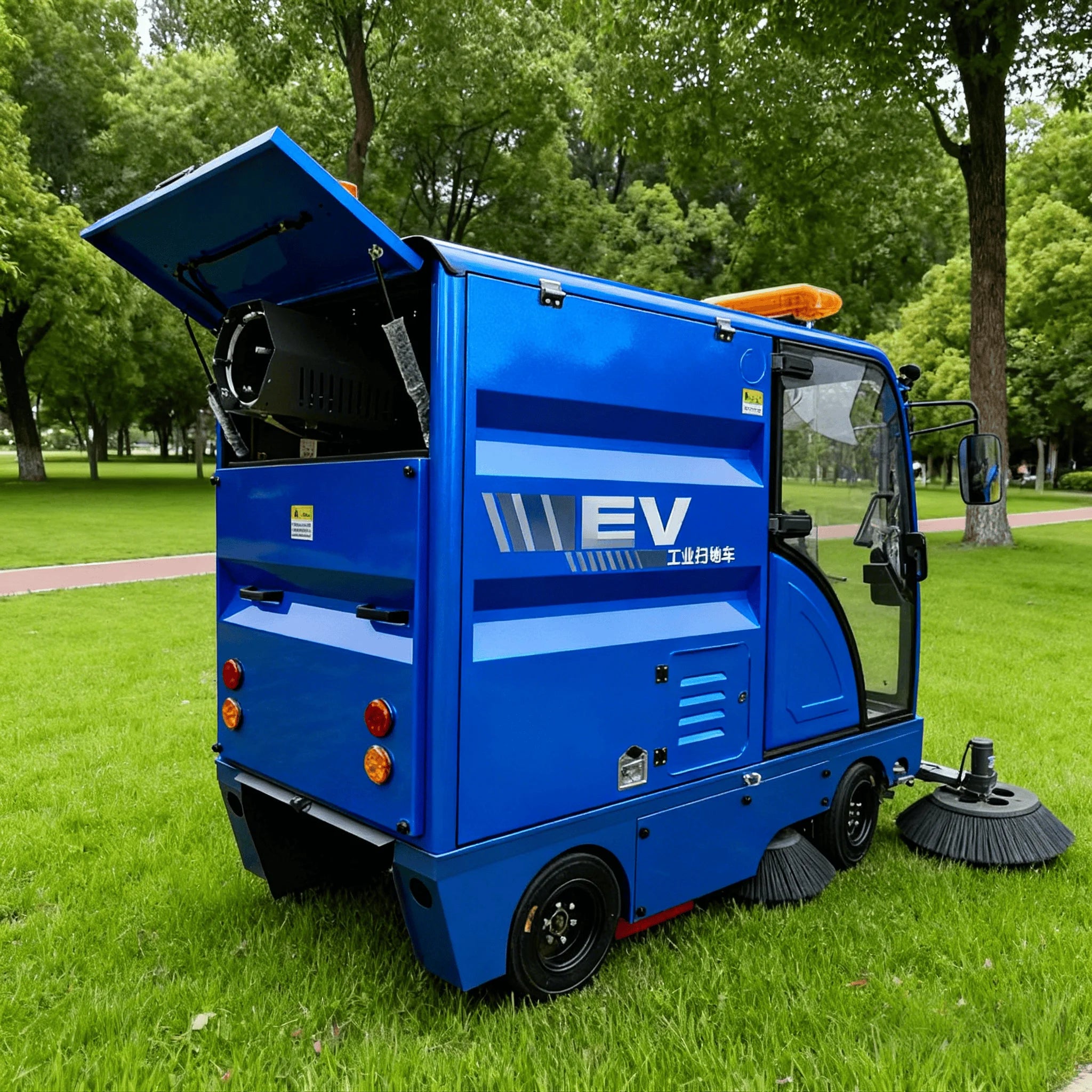Electric Ride-On Road Sweeper Truck C0nTour DEY X5 3000W Self-Propelled New Vacuum Municipal Commercial Use