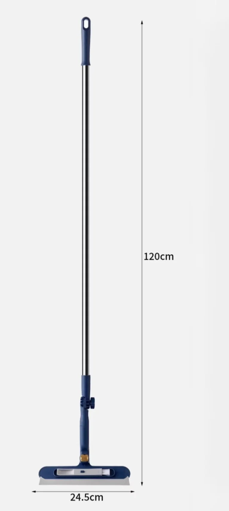 Telescopic Double-Sided Glass Cleaning Brush: Squeegee + Detail Brush 2-In-1, Wall And Floor All-Purpose Cleaning Tool