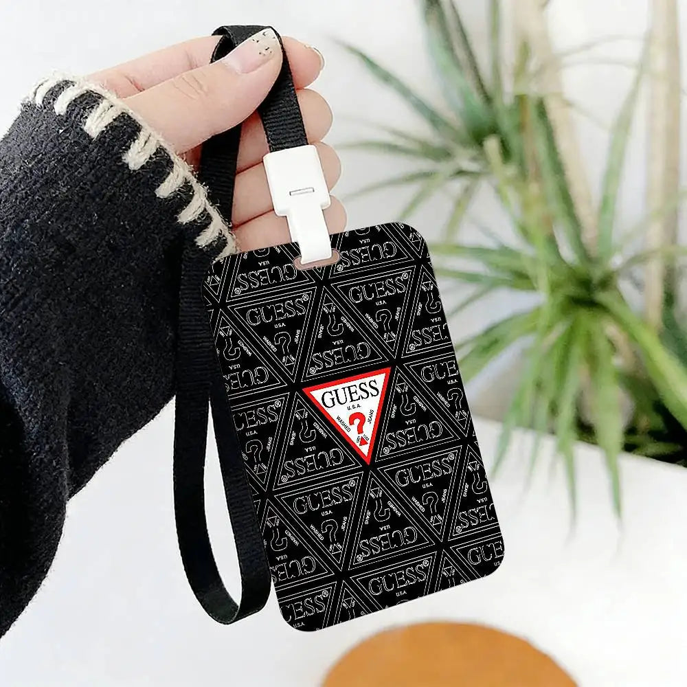 Fashion G-Guess-s Unisex Card Cover Women Lanyard Work ID Card Holder Business Work Card ID Badge Holder Bags Case