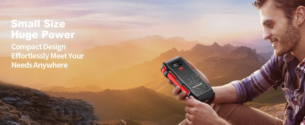 26800mAh 6000A Car Jump Starter, Car Battery Booster for All Gas and Up to 10L Diesel Engines, 12V Auto Emergency Jumper Starter