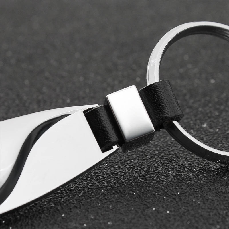 3D Metal Car Styling Badge Keychain Leather Woven Emblem Key Ring Accessories For Audi A3 A4 B8 8P 8V A6 C7 A5 Q5 B7 B6 B9 SLINE