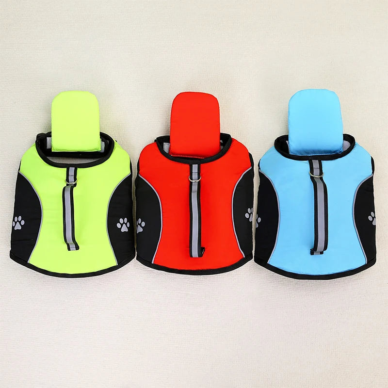 Summer Pet Dog Life Jacket with Removable Front Float Adjustable Dog Life Vest Swimsuits for Small Medium Large Dogs Swimming