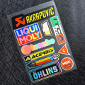 Racing Sponsor Style Decals Kit, Waterproof Reflective Vinyl Stickers for Auto Motorcycle Scooter Helmet Bike DIY Decoration