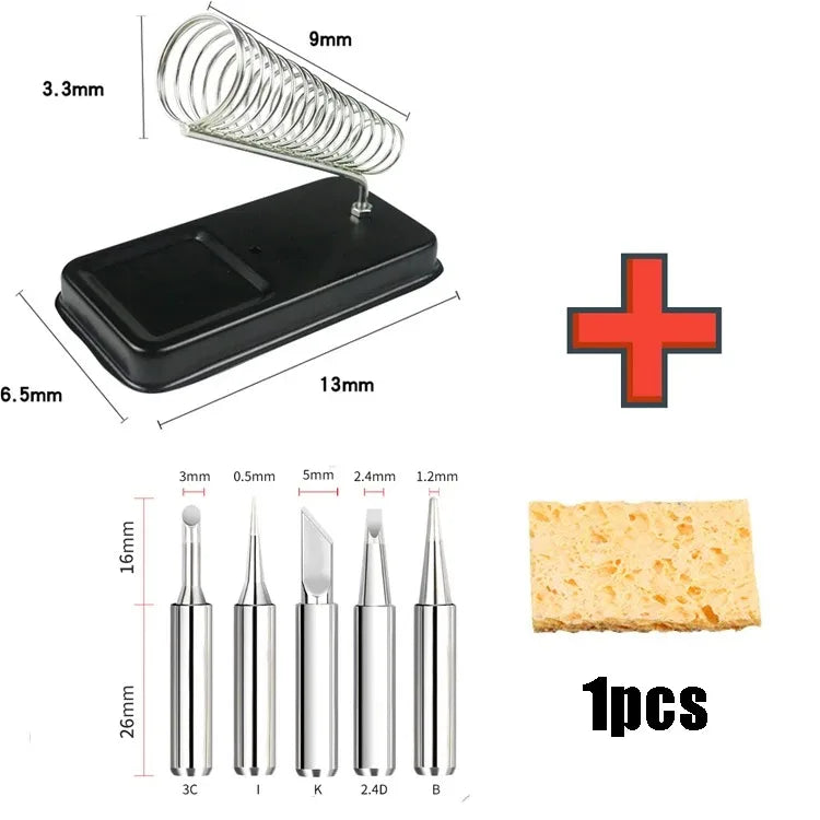Electric soldering Iron Stand with Sponge Cleaning Pads Universal High-Temperature Resistant soldering Holder