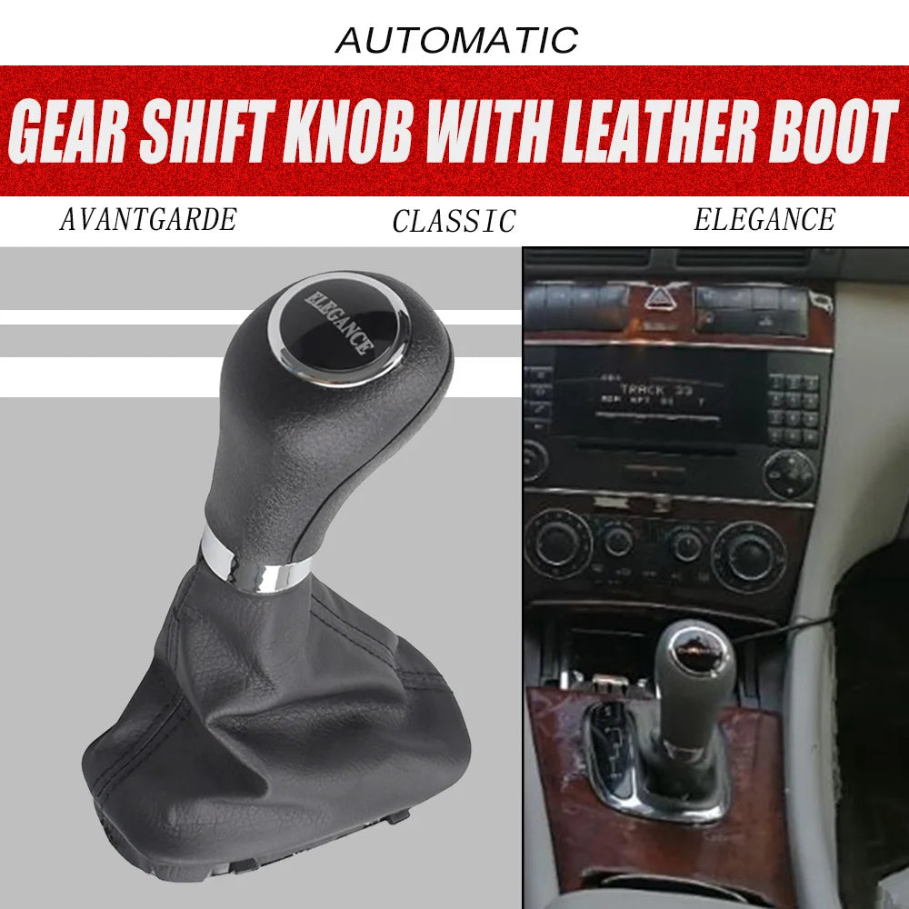 Fit For Mercedes Benz C Class W203 W209 CLASSIC AVANTGARDE ELEGANCE Automatic Gear Shift Stick Knob Lever HandBall Gaiter Boot