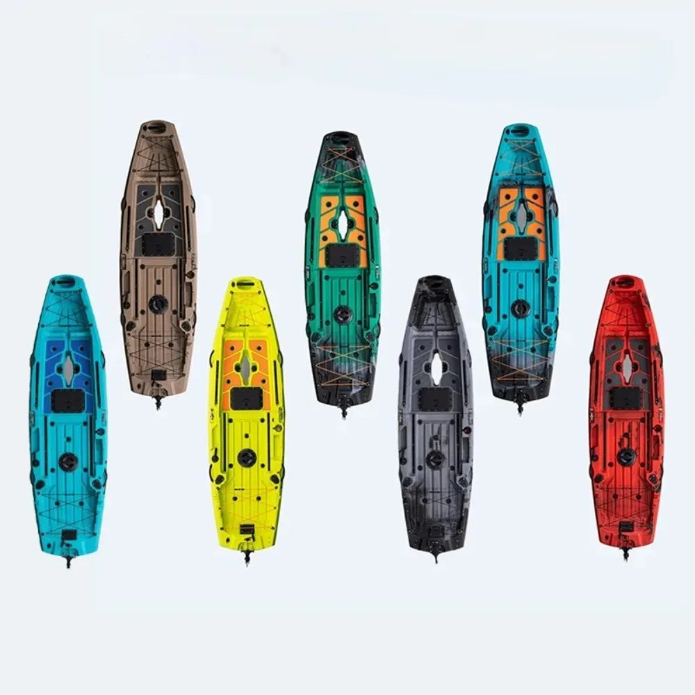 Modular Kayak LLDPE Fishing Boat Motorized Canoe Seat Paddle Rotomolded Portable Take Apart Raft Angling Drift Engine Water Gear