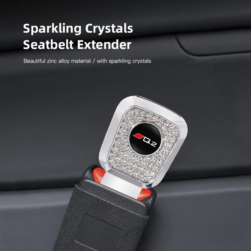 Car Seat Belt Extender Lock Buckle Adjustable Decoration Buckle For Audi A3 A4 A5 A6 A7 A1 A2 A8 Q1 Q2 Q3 Q4 Q5 Q6 Q7 Q8 TT RS3