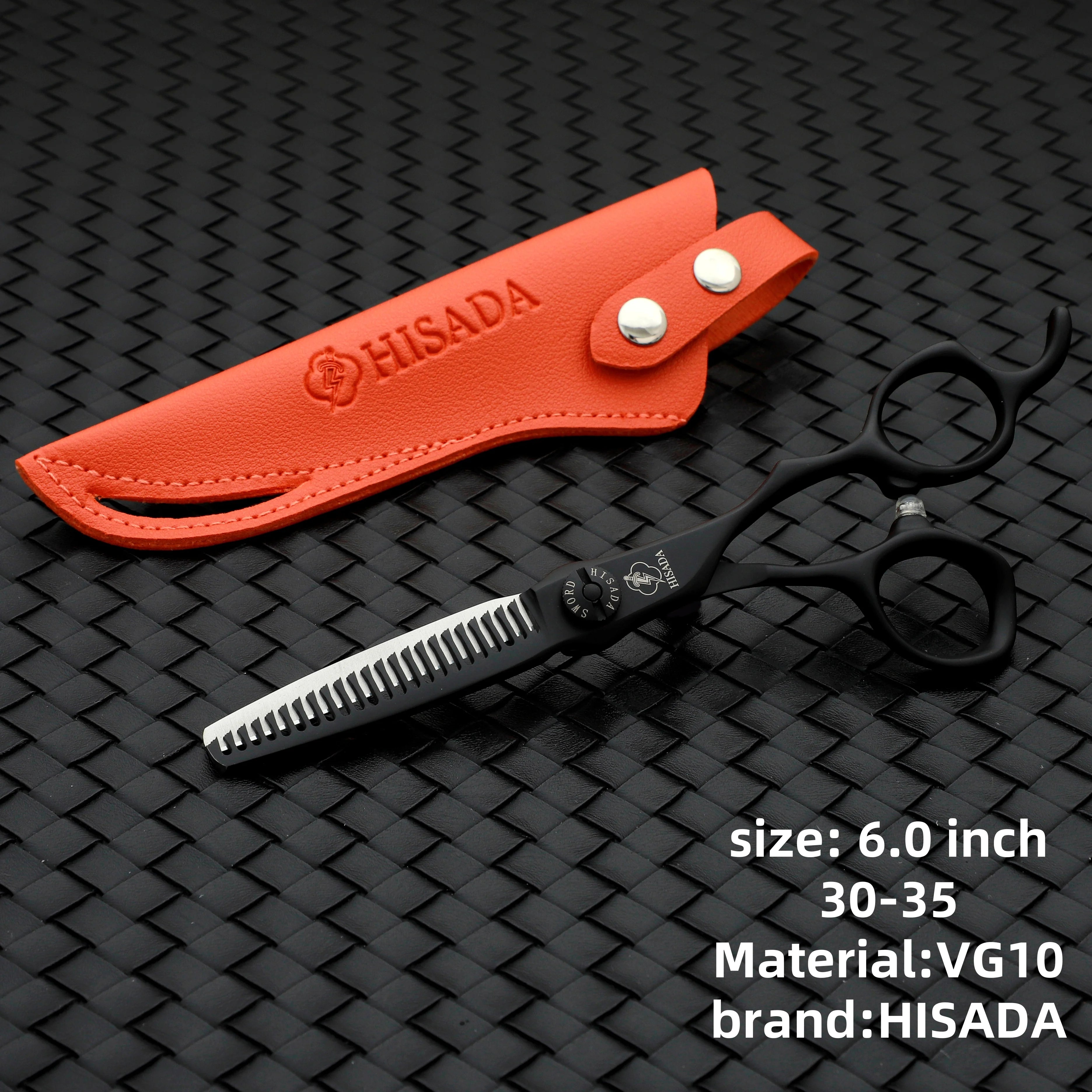 HISADA Hairdressing Scissors Professional Barber Scissors 6.0 Inch Scissors VG10 Material Professional Barber Scissors