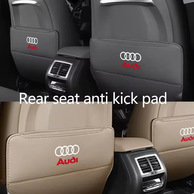 Car Sticker Car Seat Anti-Kick Pad Back Anti-Dirt For Audi Sline RS A3 A4 B8 A6 C7 A5 A7 A8 B6 C6 Q2 Q7 Q8 TT Auto Interior