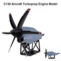 ‌C130 Aircraft Turboprop Engine Model Turbofan Engine Model Can Be Adjust Speed Desktop Ornament Toys Gift