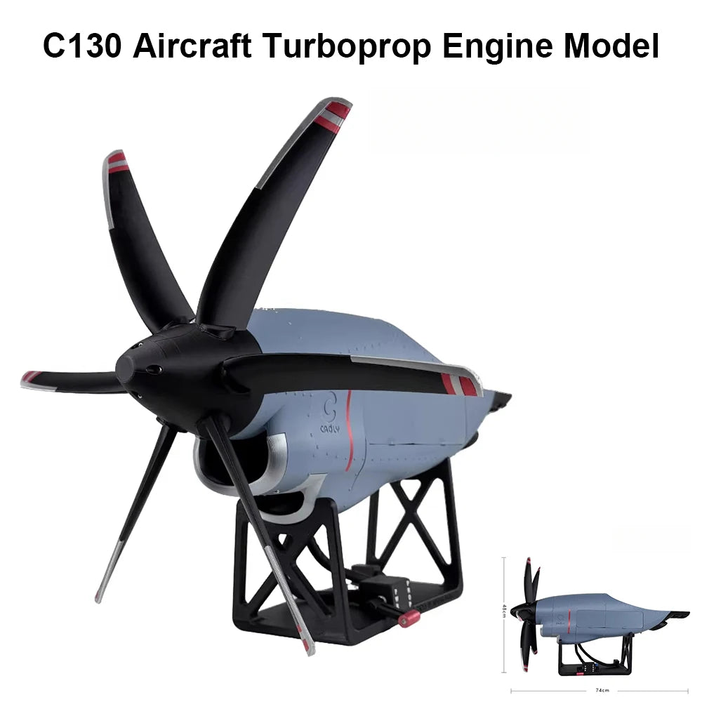 ‌C130 Aircraft Turboprop Engine Model Turbofan Engine Model Can Be Adjust Speed Desktop Ornament Toys Gift