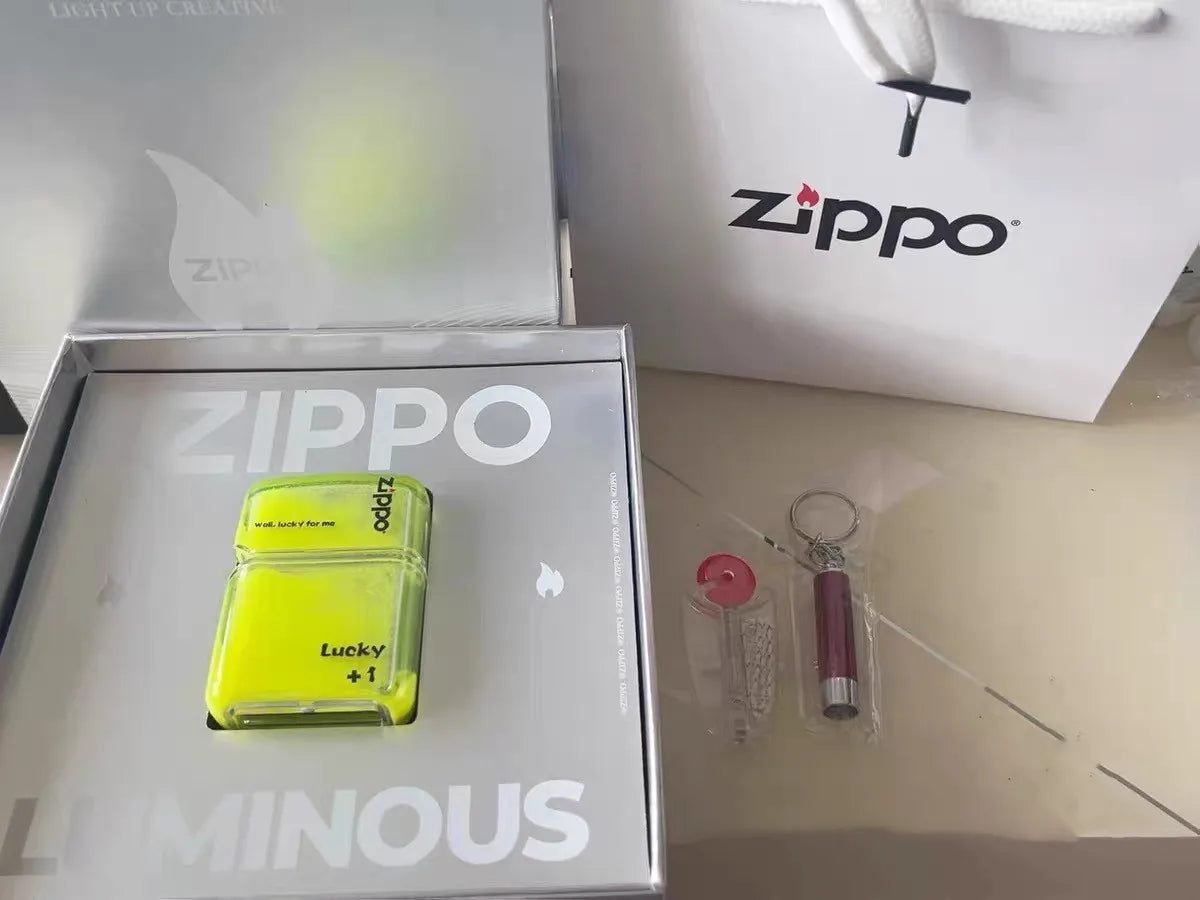 Zippo Creative Luminous Flowing Sand Oil Lighter combination, Shell Fuel Lighter unisex Windproof Collection in box