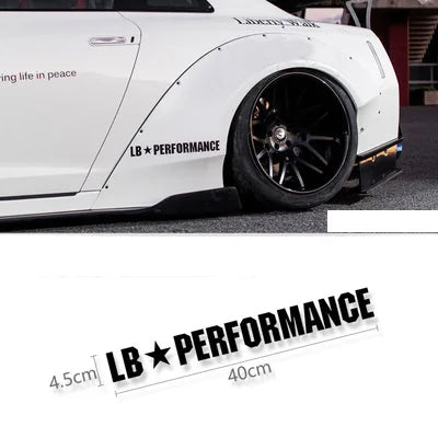 Performance Liberty Walk LB Rising Wide-bodied Modified Racing Bumper Sticker Reflective Car Window Hood Body Vinyl Decal