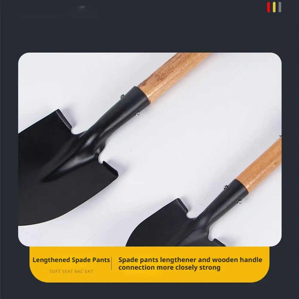 36cm Garden Shovel WIth Wooden Handle Stainless Steel Mini Planting Digging Practical Tool Flower Vegetable Children Adult Toy