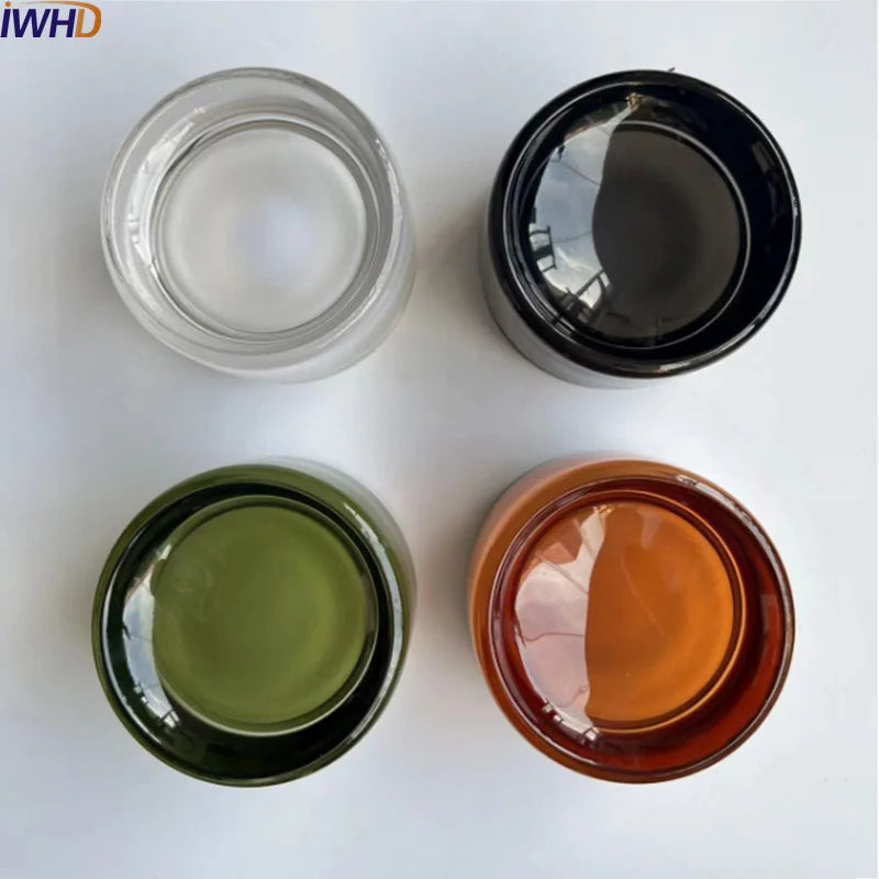 IWHD Round Glass LED Wall Lamp Sconce 4 Colors Bedroom Living Room Waterproof Stair Bathroom Mirror Light Modern Wandlamp