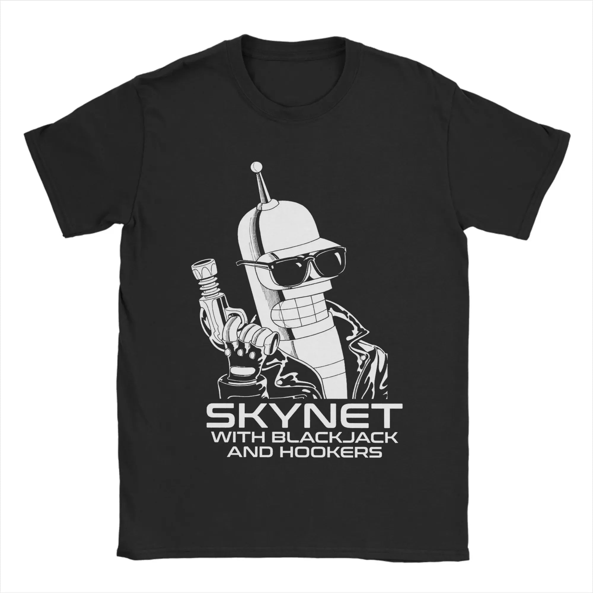 Hot Sale Futurama Bender Robot Peripherals Kill All Humans Funny Graphic Print T-shirt Men Women Cotton Oversized Summer New Tee