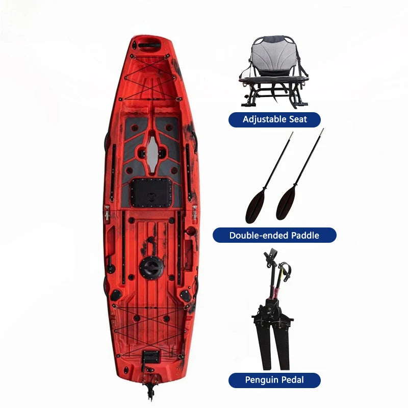 Modular Kayak LLDPE Fishing Boat Motorized Canoe Seat Paddle Rotomolded Portable Take Apart Raft Angling Drift Engine Water Gear