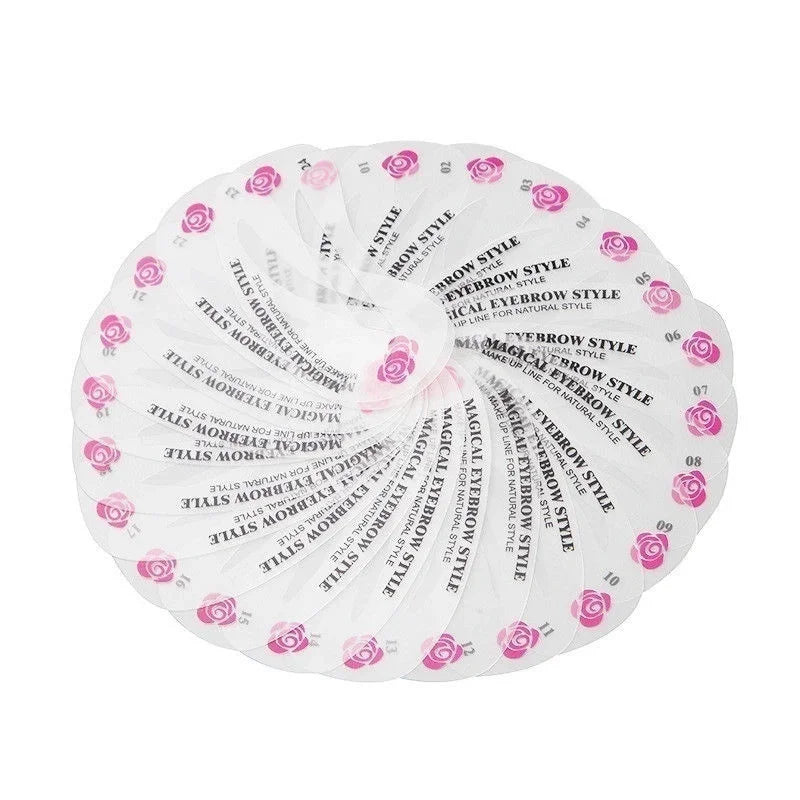 24pcs Women Eye Make Up Stencils Eyebrow Shaping Stencil Grooming Kit Shaper Template DIY MakeUp Beauty Accessories
